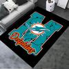 Kobercový koberec Miami Dolphins do obývacího pokoje, ložnice, domácí dekorace pohovky, protiskluzová podložka na hraní pro děti