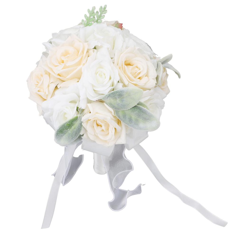 Wedding Bouquets for Soft Ribbon Bridal smaid Holding Flow s Artificial for Wedding Party Decoration