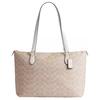 Borsa tote in tela rivestita con stampa logo classico Gallery 37 da donna Borsa tote Sabbia Argento Grigio CW381-IMXDM