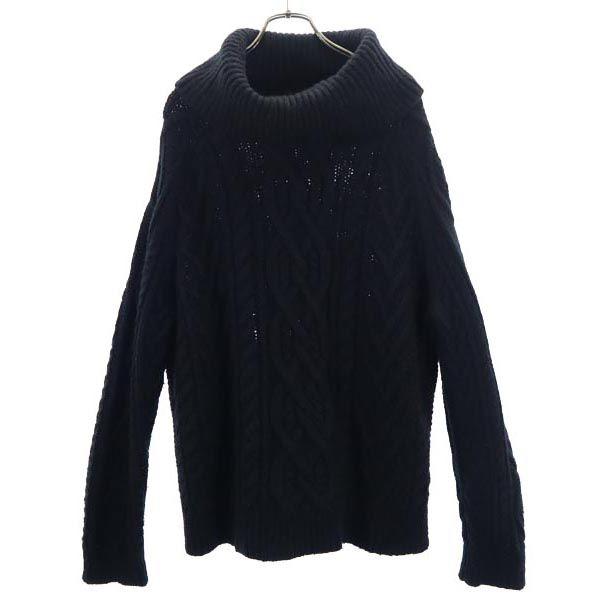 POLO RALPH LAUREN cable Long sleeve Cable Off Turtleneck sweater XL knit Women Used