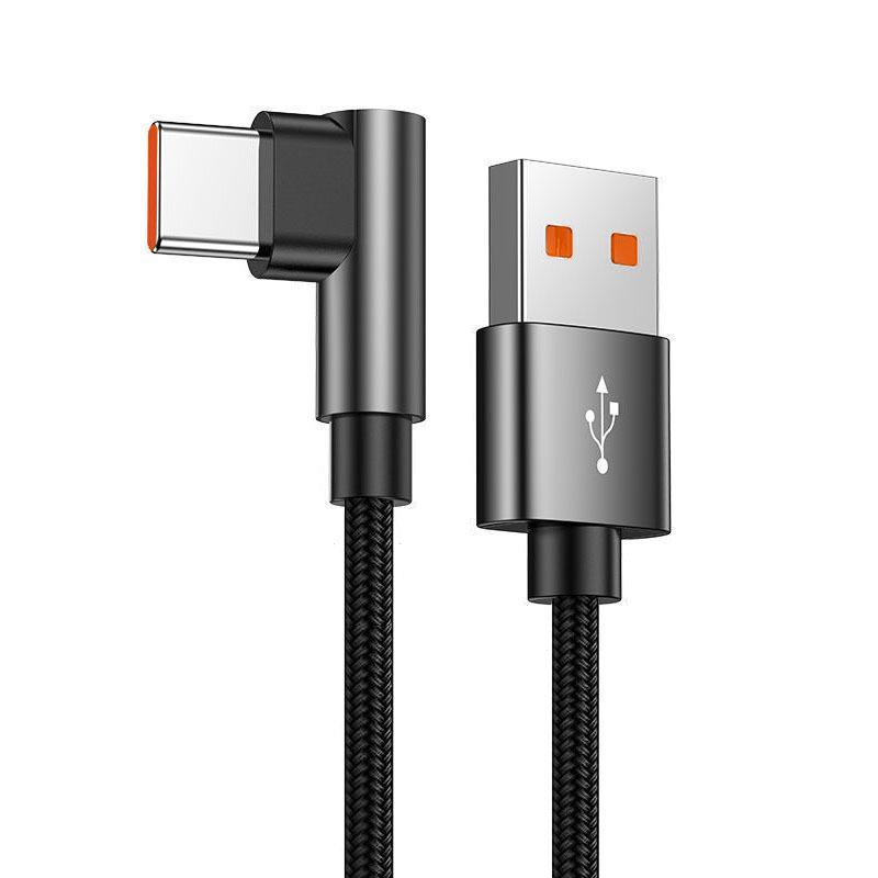 120W Super Fast Charging Braided Type-C Cable for Huawei, Vivo, Oppo, Honor Flash Charge