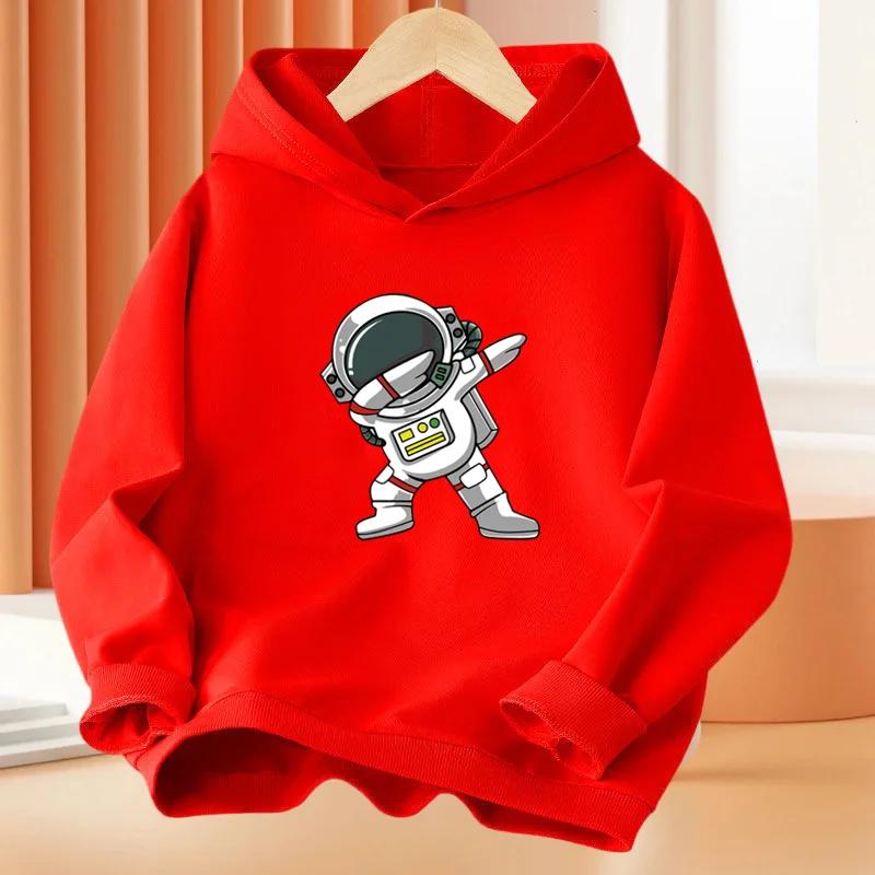 Autumn/Winter Children's Casual Hooded Sweatshirt with Cool Skateboard Pattern-Boys' and Girls' Warmth-Keeping Sp