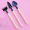 3pcs Gardening Tools Plant Shovel Rake Wood Handle Head Kids Iron+Wood