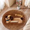 3D Fluffy Cartoon Round Carpet - Thickened, Non-Slip, Easy-to-Clean Imitation Cashmere Rug for Bedroom & Living Room