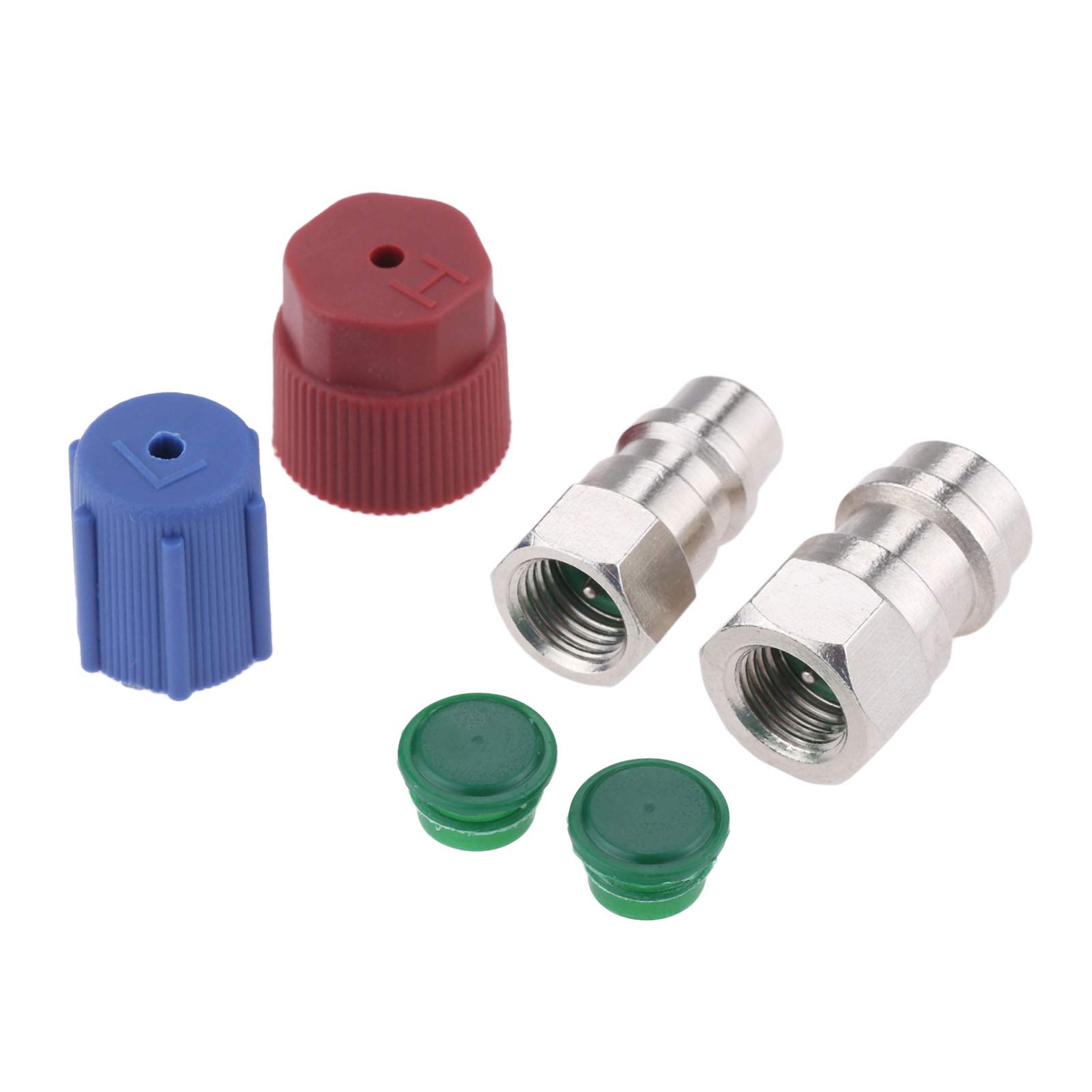 

Mtsooning R134a Gas Charge Conversion Adapter R12R22 to R134a Port Retrofit Quick Coupler Low Pressure High Pressure Valve Type