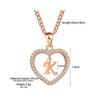 Customizable Love Pendant Necklace with Zircon 26 Letter Initial Jewelry for Men And Women