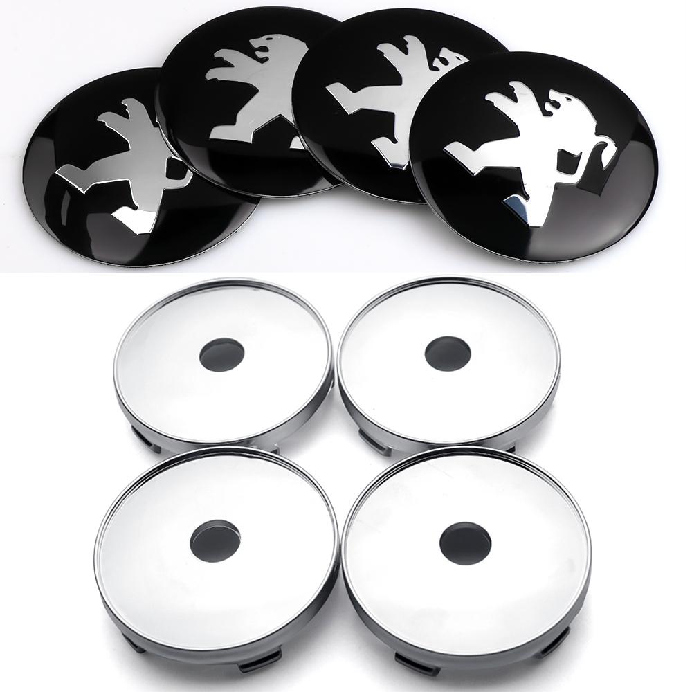 2026 Horká Samolepka na Auto 4KS Krytka Středového Krytu Kola Auta Samolepka Příslušenství Pro PEUGEOT 206 207 208 307 308 20