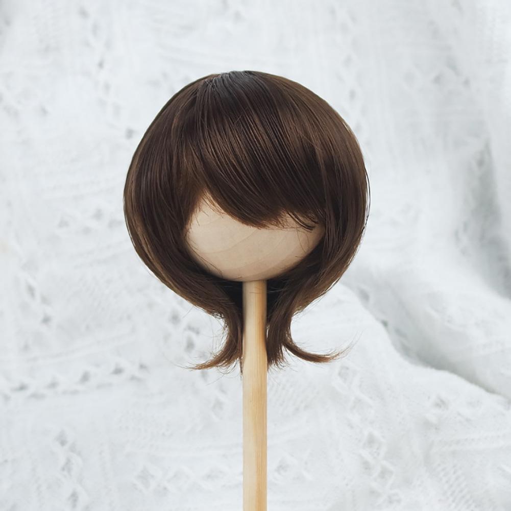 For 1/3 BJD Dolls 22-23CM Head Circumference Short Hair High Temperature Fiber Soft Silk Doll Wig Multi-color Doll's Accessories