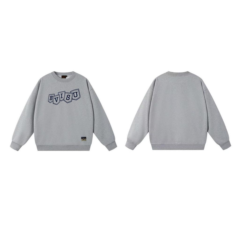 EVISU Fukujin 2025 Herbst-Hoodie: Herren Rundhals-Sweatshirt & Damen-T-Shirt mit neuem Druckmuster