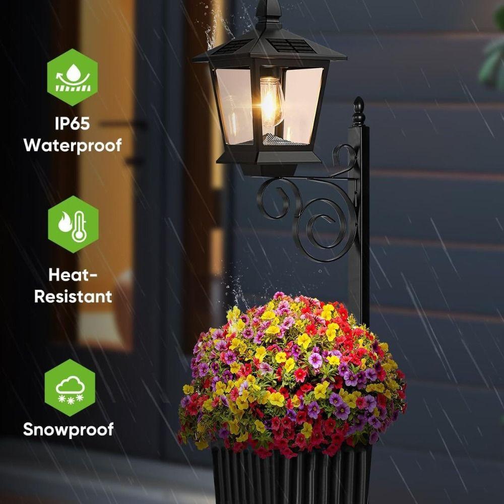 Waterproof Solar Post Lamp Solar Powered Pathway Garden Light Gifts Planter Lamp  Garden Decor