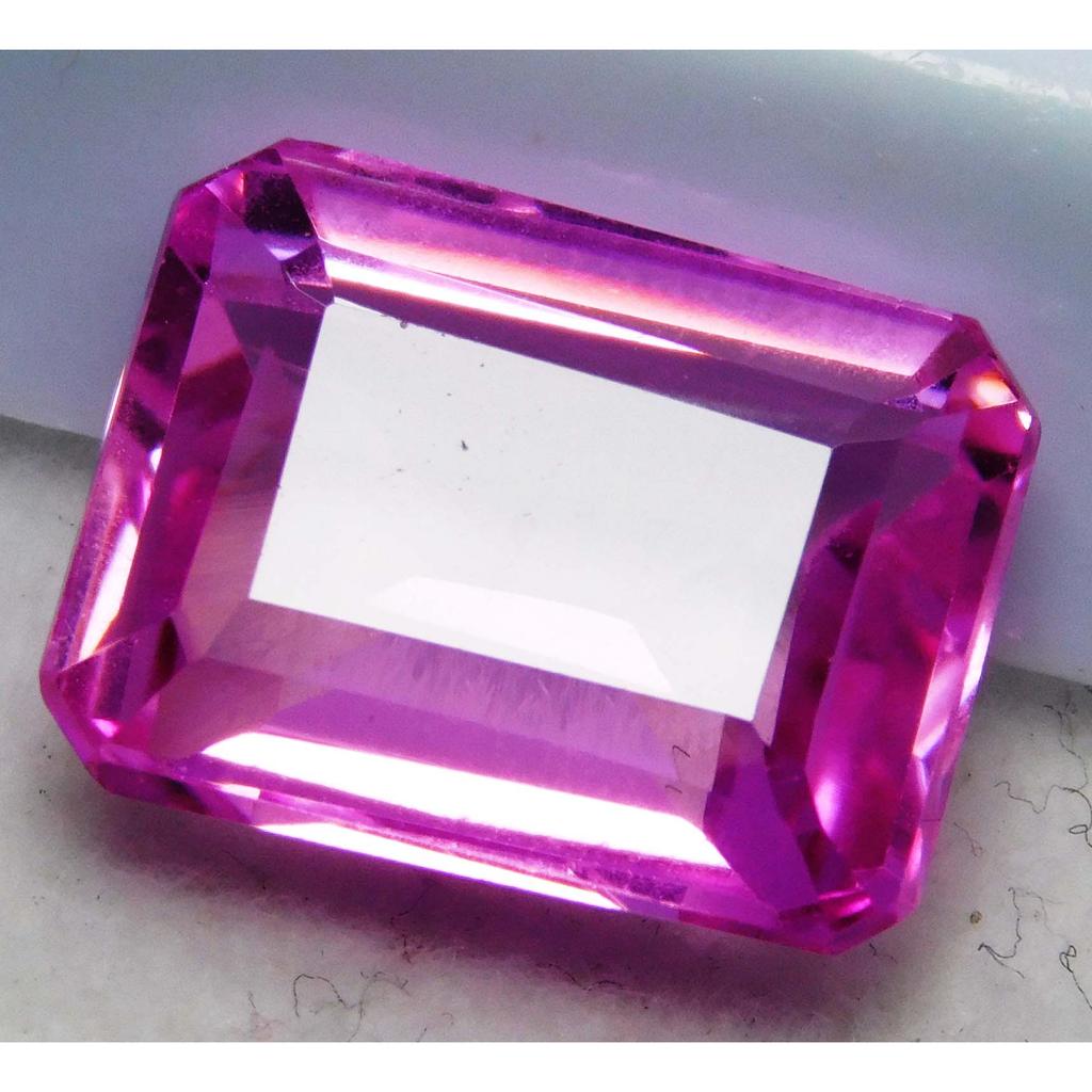 Natural Pink Sapphire Excellent Cut 10 Ct Loose Gemstone CERTIFIED Emerald Cut A-4288