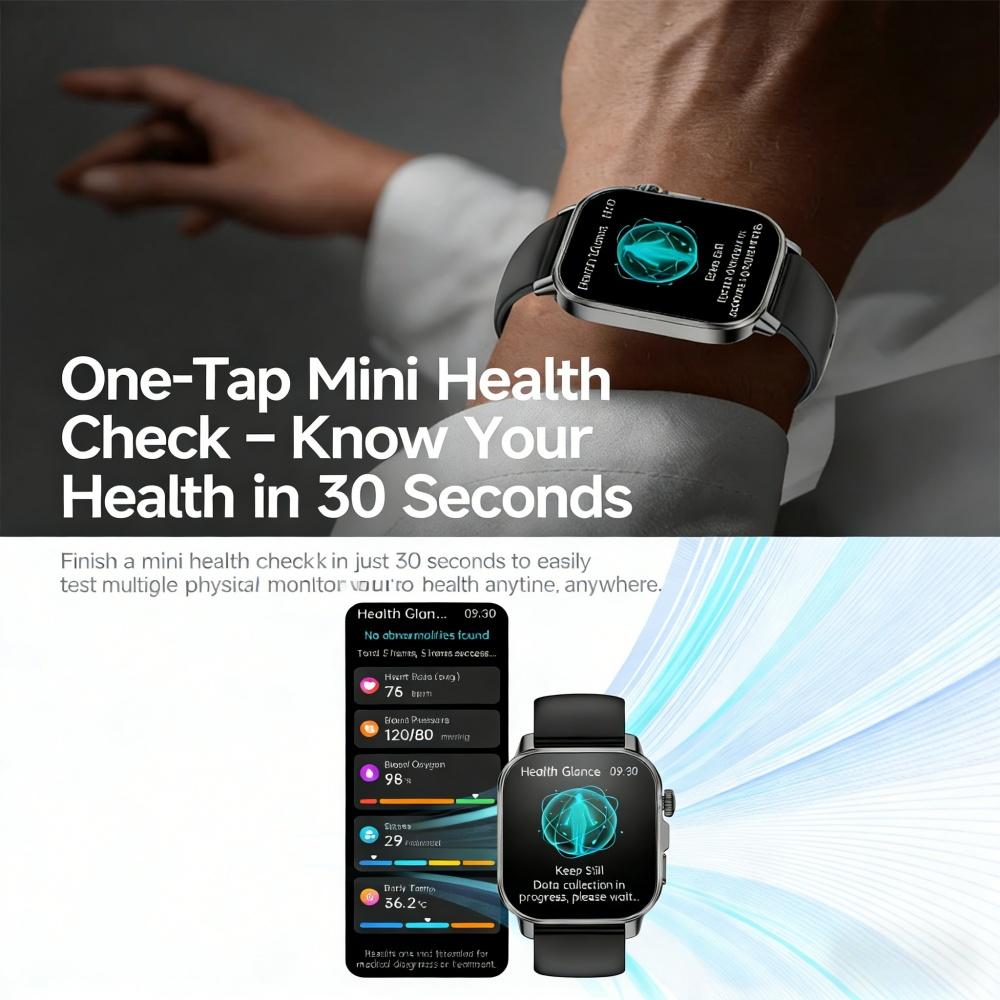 New Upgraded  Health SmartWatch BP Body fat BMI Monitoring Bluetooth Call Men 2026 Smartwatch