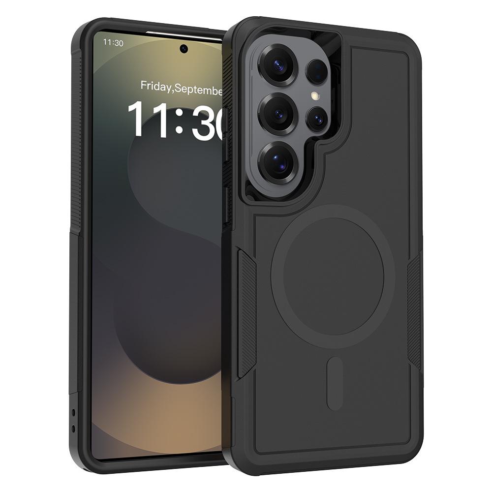 

Heavy Duty Armor Rugged Magnetic Shockproof Phone Case For Samsung Galaxy S26 Ultra Plus For MagSafe TPU+PC OTT-BOX Back Cover Galaxy S26