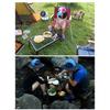 Folding Campfire Grill Heavy Duty Steel Grate Portable Over Fire Camping Grill for Outdoor Open
