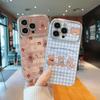 Little Bear Electroplated Phone Case for Apple 17 Pro Max - Trendy Girly Design (Fits 11-16)