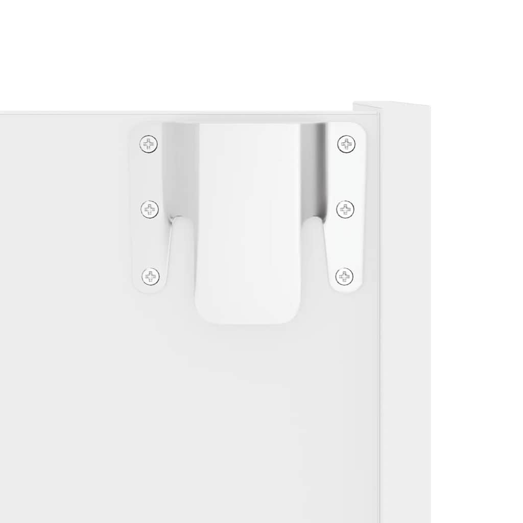 Wall Mounted Shoe Cabinet White 80 x 18 x 90 cm Engineered Wood