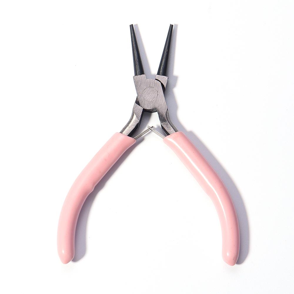 Pink Jewelry Pliers Tools & Equipment Kit Mini Stainless Steel Round Concave Pliers Wire Looping Pliers For Jewelery Making Tool