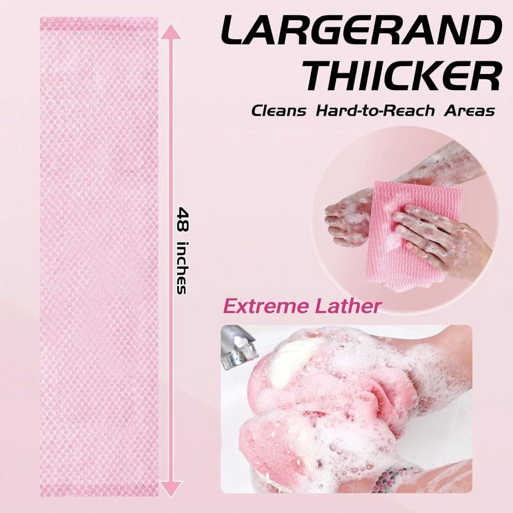 Dual Sided Exfoliating Shower Towel Exfoliating Tool Deep Cleansing Body Scrub Glove Skin Care Bath Accessory Back Scrub Towel