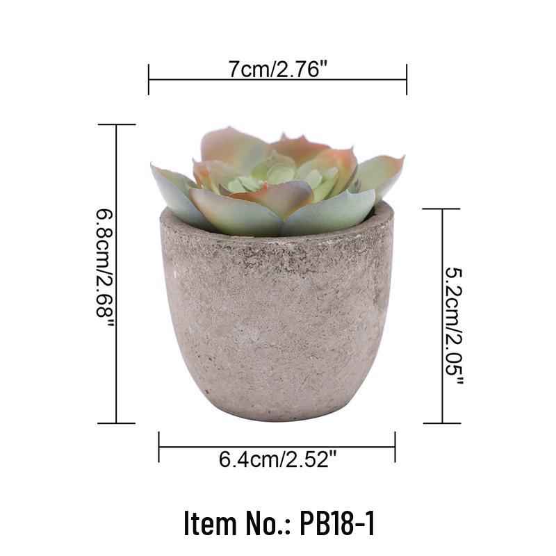 Indoor Retro Succulent Bonsai Fake Flower Ornament for Home and Living Room Décor