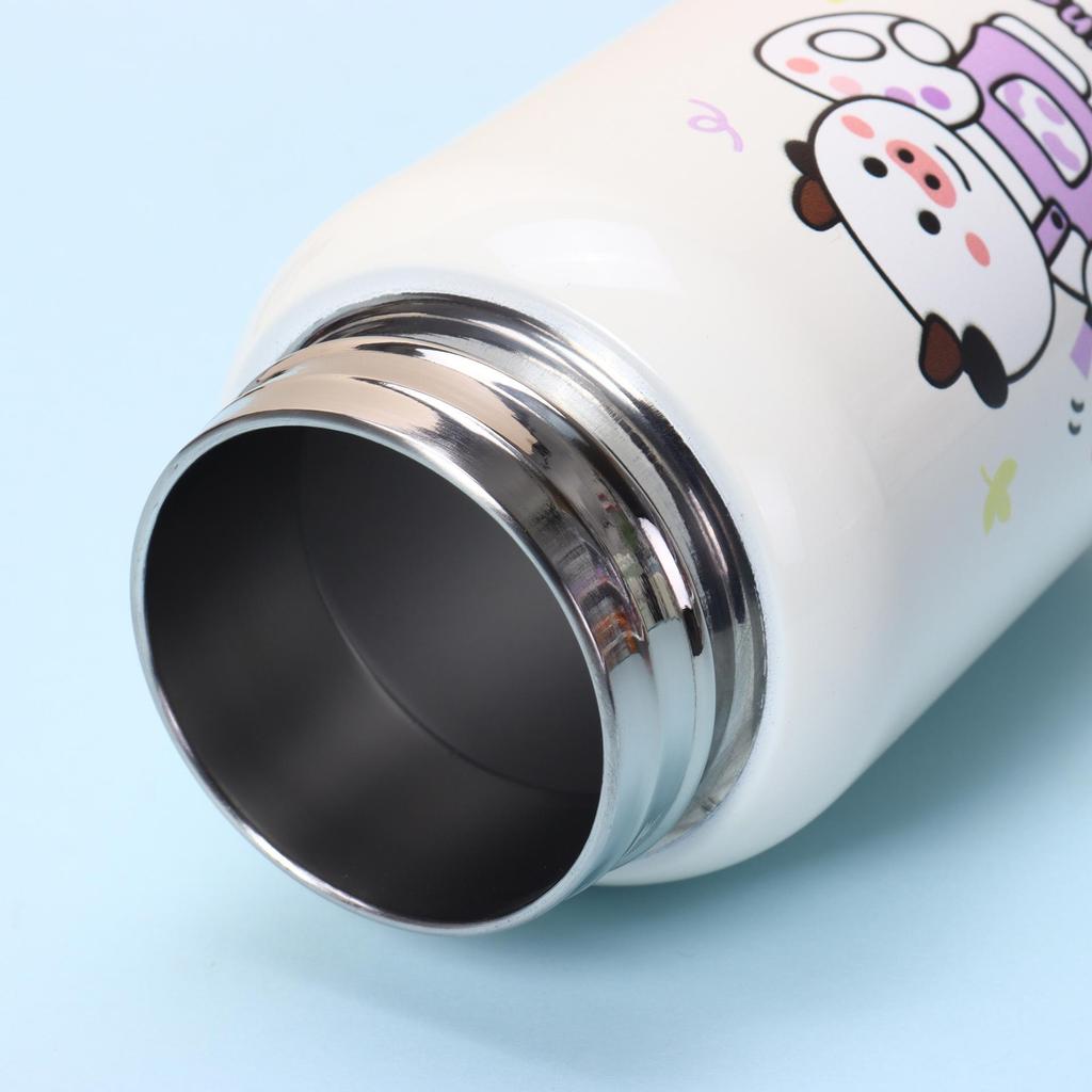 Charming Children's Insulated Pop-up Cup with Cartoon Design - Portable and Cute for Girls