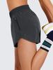CRZ YOGA Breathable Running Shorts with 7cm Graphite Size M Women's Quick-Drying Liner, Inseam, Gray,