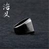 Fashionable Simple Plain Square Ring for Men and Women