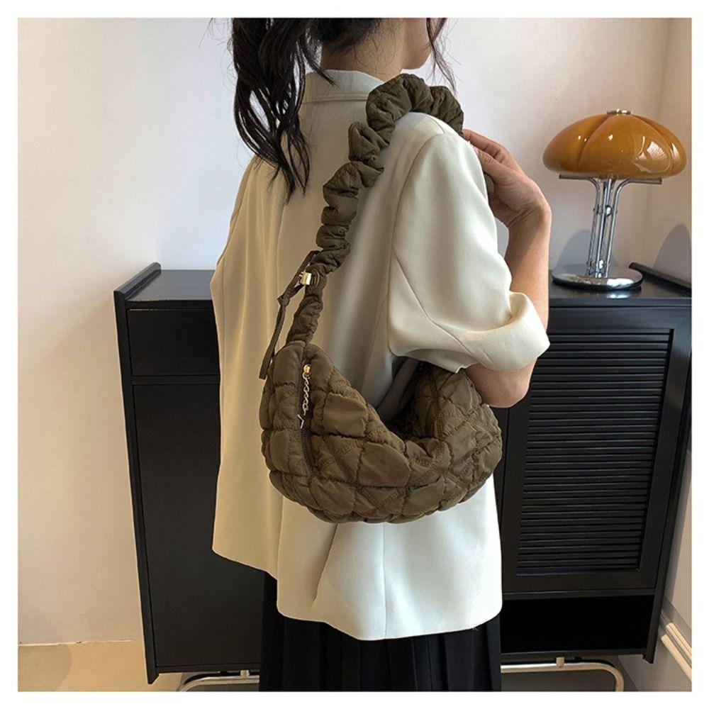 

Модная пухлая сумка большой емкости, стеганая большая сумка, новая женская сумка под мышками