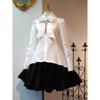 Enchanting Women Gothic Vintage Dress With Bow For Cosplay And Lolita Ruffle Prom