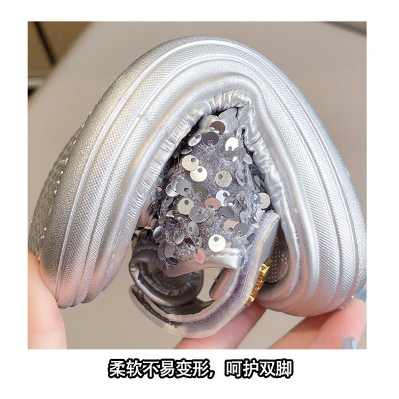 Girls Sequined Closed Toe Casual Summer Kids Sandals Korean Style Beach Sports Shoes