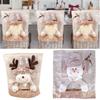 Christmas Kitchen Chair Slipcovers Snowman Reindeer Santa Hat Styles Dining Chair Cover for Holidays Home Decoration