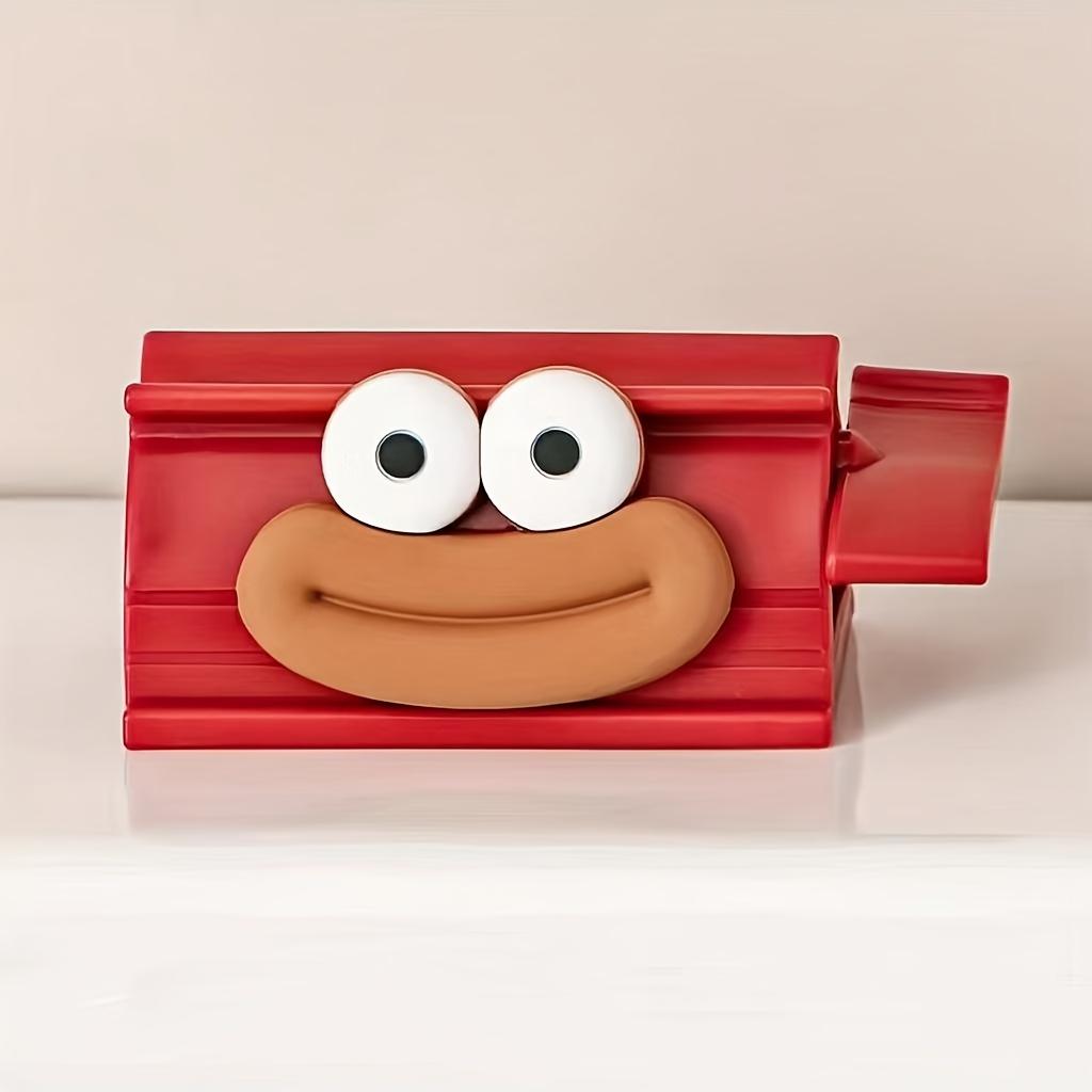 Easy-Squeeze Toothpaste Dispenser - Cute Big Mouth Design, Manual Bathroom Helper for Effortless Use.
