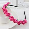 Rose Flower Crown Festival Headband Wedding Garland Floral Hairband Accessory