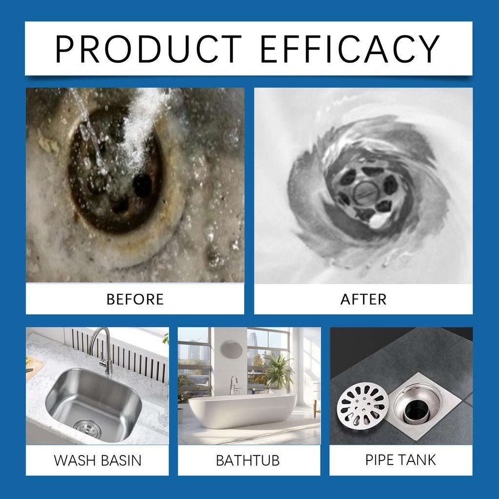 JAKEHOE Pipe Unclogger Clean & Decontaminate Clogged Pipes Unclog Kitchen Toilet Drain Freshener