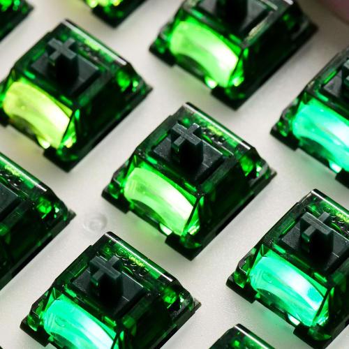 Akko MonsGeek Green Fog Switches, 60gf Actuation Force, Linear, 5-Pin, Pack of 45