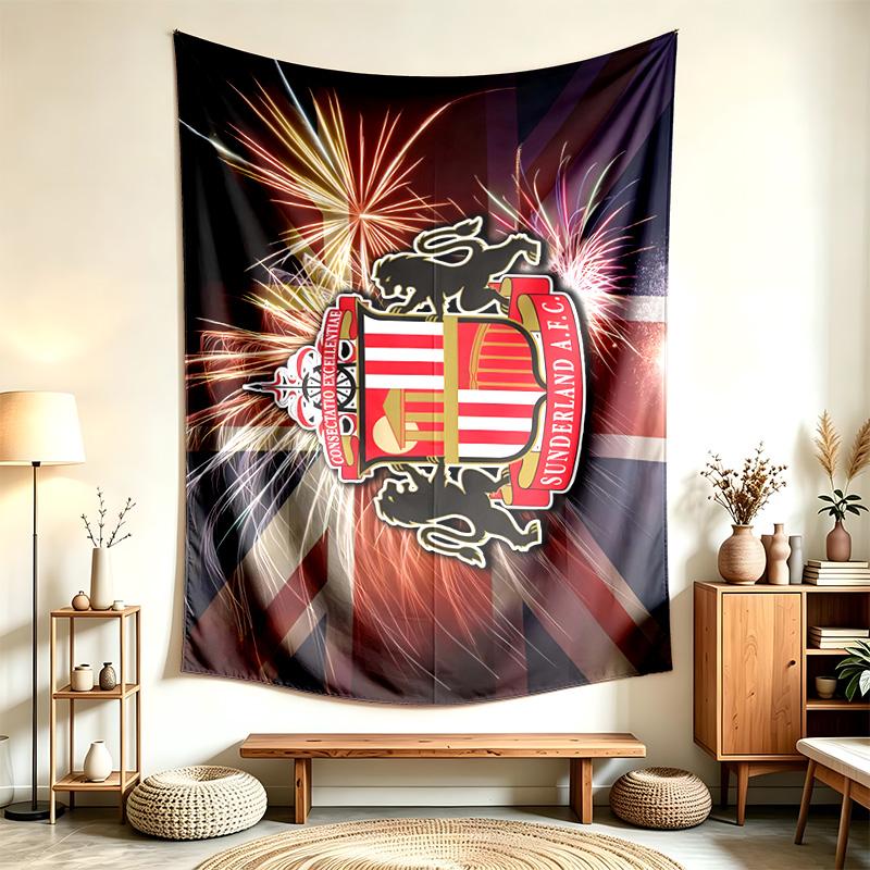 Sunderland AFC (1) Tapestry Suitable For Decorating Homes Dorms And Bedrooms Soft To The Touch And A Perfect Gift For Friends And Family