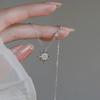 Nickel Silver Plated Gold Sunflower Starburst Pendant Necklace - Women's Niche Luxury Jewelry