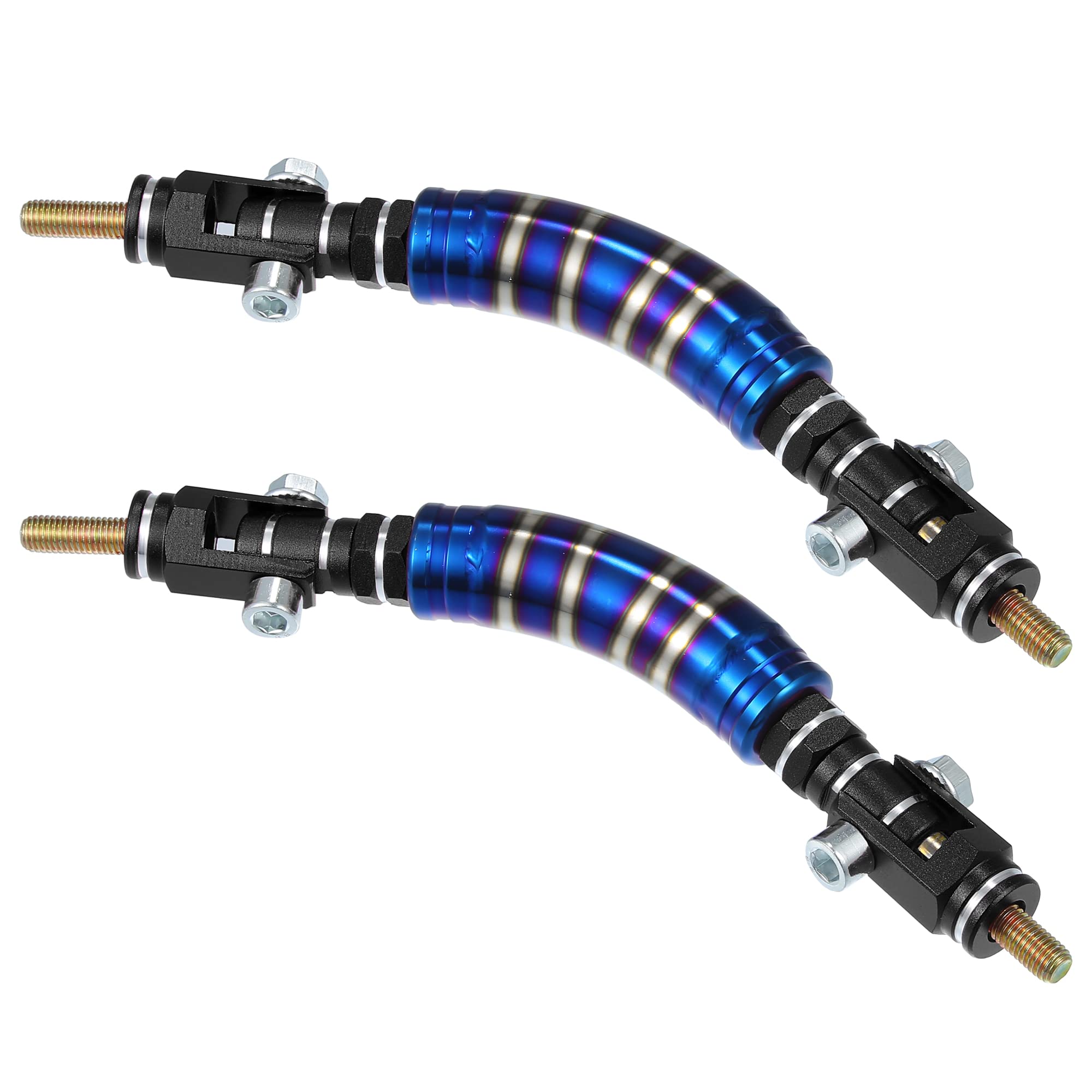 

X AUTOHAUX Interior Roll Bar Pull Assist Grip Adjustable Aluminum Alloy Universal Curved Shape чёрный