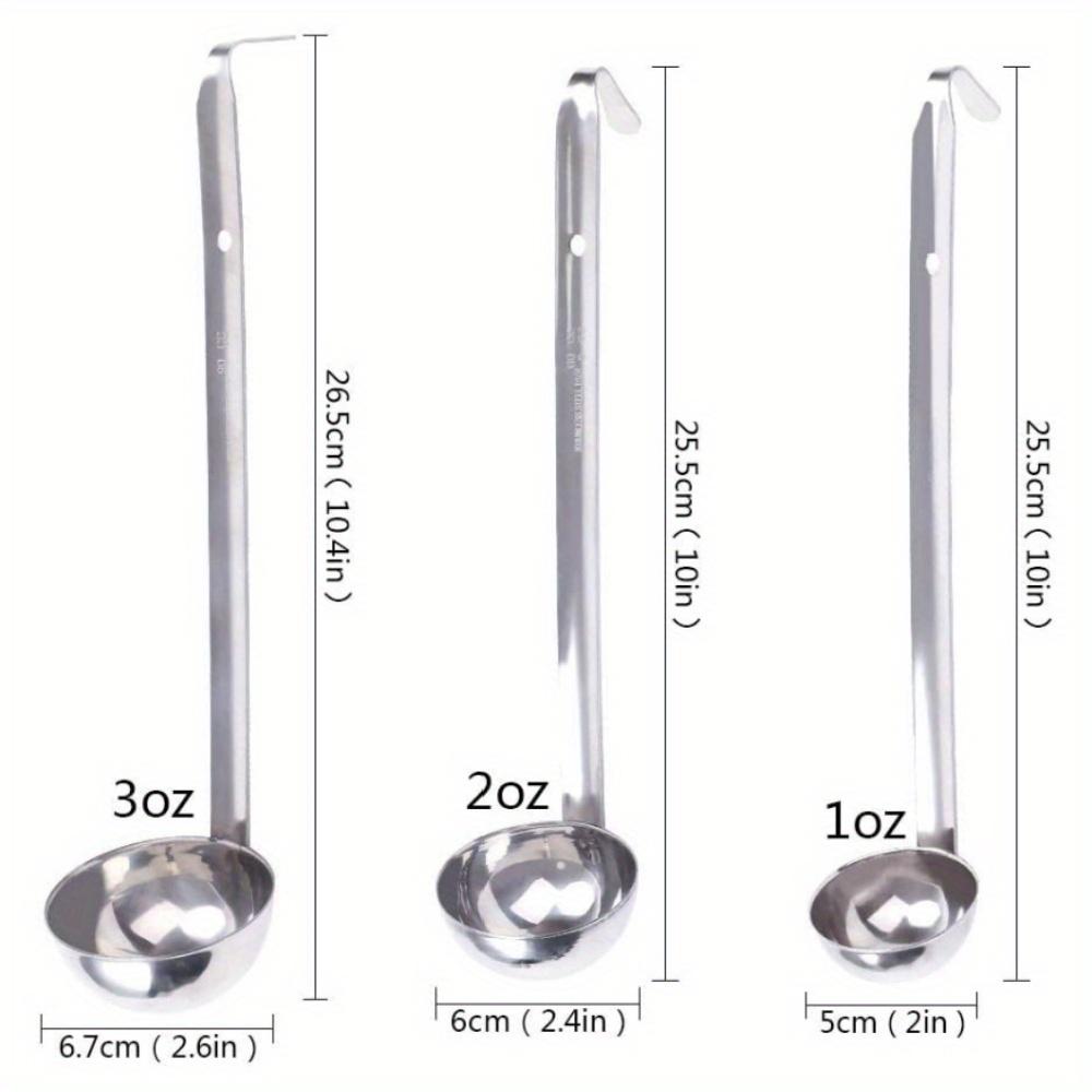 1/3 Pcs Soup Ladle, Small Stainless Steel Ladles and Spoons Professional Ladle, 1/2/3oz Duty Metal Ladle Kitchen Utensil Spoon