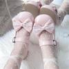 Cute Sweet Bow Mary Jane Women's Shoes Medium Thick Heel Lolita Japanese Soft Girl Single Shoes with Skirt Small Leather Shoes
