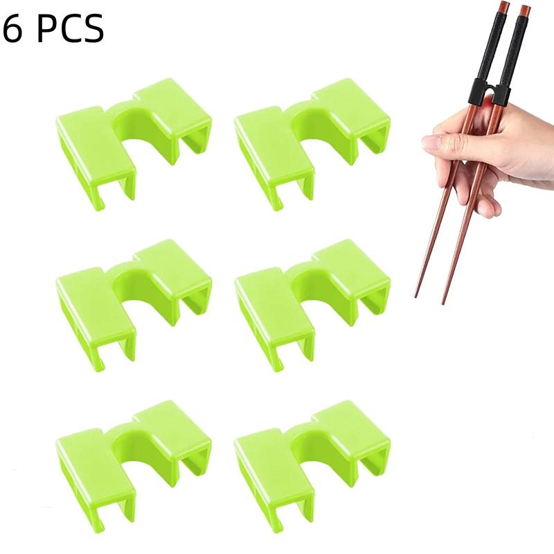 5/6PCS Reusable Chopsticks Trainers Help for Chinese Chopsticks Non-Slippery Learning Chopsticks for Kids Each Age Learner KZ008