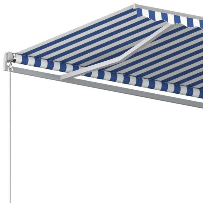 Exclusive House - Manual Retractable Awning 450x350 Cm Blue and White