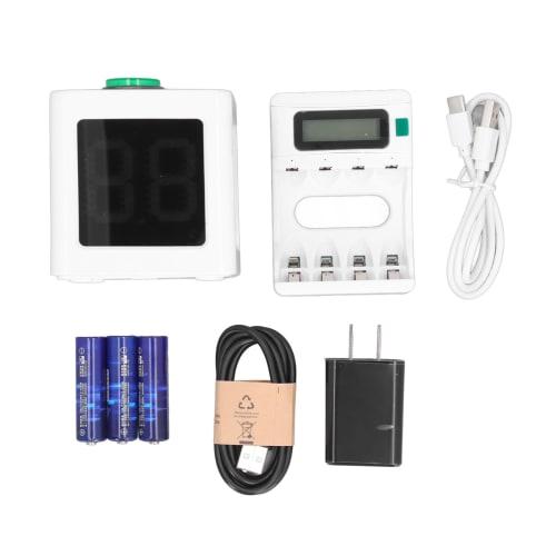 Portable Shot Clock, Board Game Cube Timer, Poker Countdown Stopwatch with Preset Times, Custom Preset Timer with 4-Sided LED Display for Chess Contes