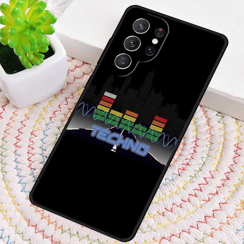Love Techno Music Quotes Silicone Phone Case For Samsung Galaxy Note 10 Pro S26 S25 S24 S23 S22 S21 Plus S25Ultra Capa Cover