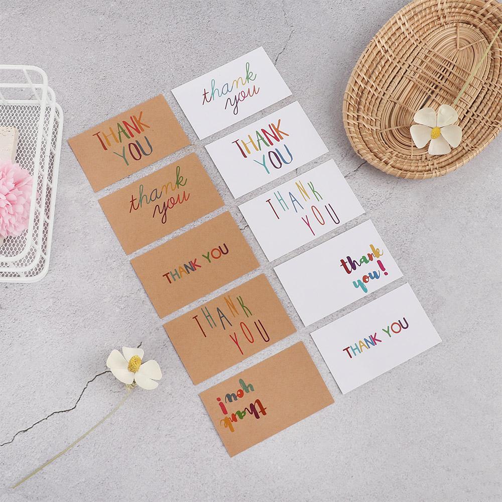 30pcs New Kraft Paper Cards Thank You For Your Order Card For Small Shop Gift Decoration Card For Small Business
