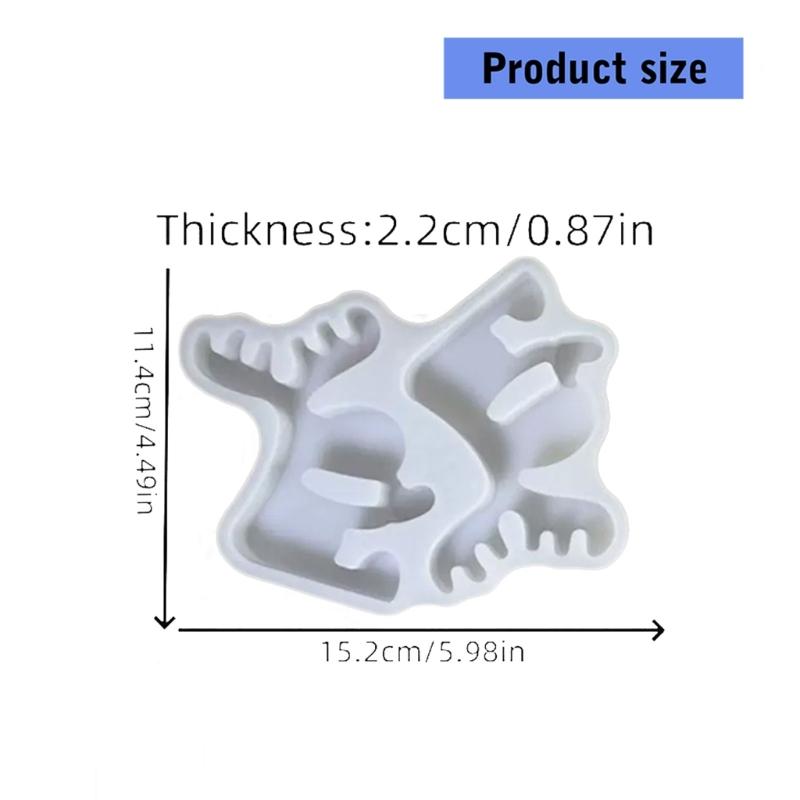Weihnachtsbaumschmuck Harzform Rentier Epoxidharz Gießform für Kerze Heimdeko Weihnachtsrentier Silikonform
