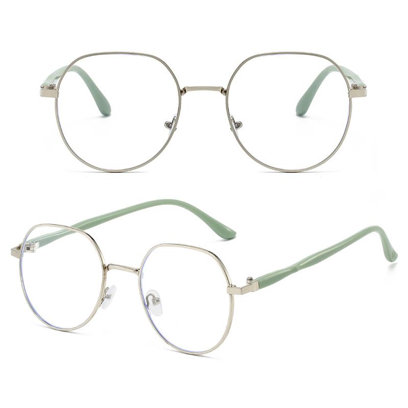 Metal Polygonal Glasses Frame New Korean Version Anti-blue Light Eyeglasses Frame Student Flat Mirror Anti-Radiation Eyewear