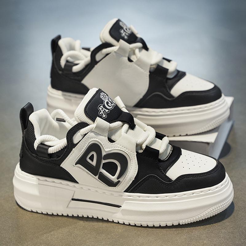 Men's shoes autumn breathable new trend versatile sports leisure board shoes student height increase white tide shoes