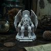 3D-gedruckte PLA-Bastelarbeiten Thron Cthulhu-Statue, Gotische Harzfigur für Regal & Schreibtisch Lovecraftianische Dekoration Dekoration, Tentakelmonster Dunkle Fantasy-Figur,