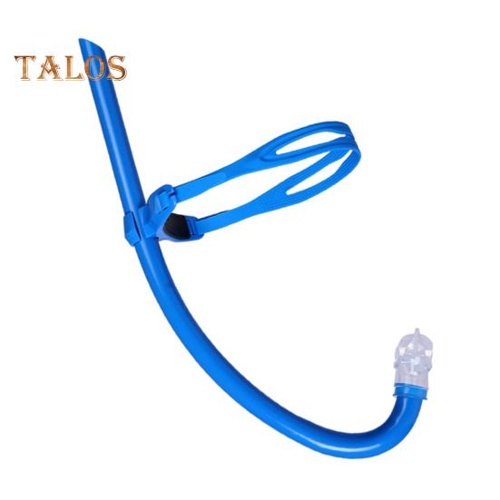 Snorkel Training Tube for Lap Swimming Diving Snorkel Breathing Tube with Headband Liquid Silicone Mouthpiece Snorkel Tube for Adult Kids