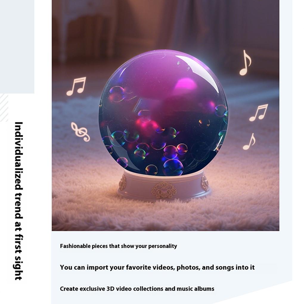 Personalized 3D Electronic Crystal Ball DIY Anniversary Gift With WIFI Connectivity Memory Orb Portable Custom Video Player